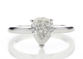 18ct White Gold Pear Cut Diamond Ring 1.02 Carats - Valued By IDI £18,560.00 - One stunning pear