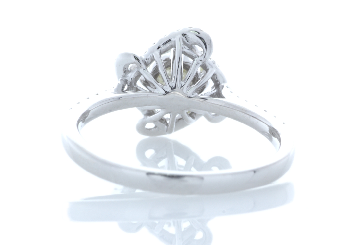 18ct White Gold Halo Set Ring 0.96 Carats - Valued By IDI £15,660.00 - One natural round brilliant - Image 6 of 10