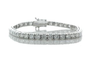 18ct White Gold Tennis Diamond Bracelet 8.65 Carats - Valued By IDI £46,110.00 - Forty six round
