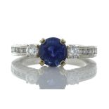 18ct White Gold Diamond And Sapphire Ring (S1.96) 0.45 Carats - Valued By GIE £12,100.00 - A