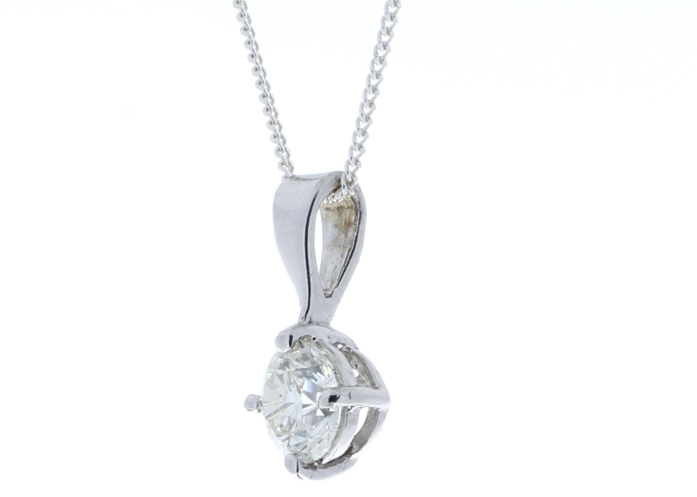 18ct White Gold Diamond Pendant 0.70 Carats - Valued By GIE £11,890.00 - One round brilliant cut - Image 4 of 5
