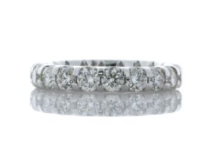Platinum Full Eternity Diamond Ring 2.25 Carats - Valued By AGI £18,985.00 - Sixteen natural round