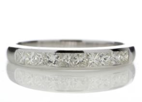 9ct White Gold Channel Set Half Eternity Diamond Ring 0.50 Carats - Valued By IDI £4,955.00 - Ten