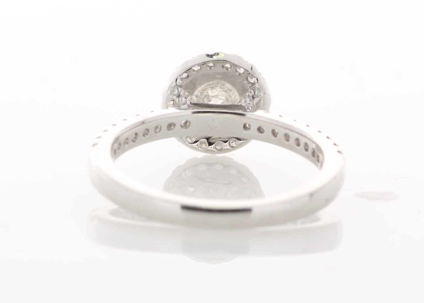 18ct White Gold Single Stone With Halo Setting Ring (1.01) 1.37 Carats - Valued By IDI £32,370. - Image 3 of 5