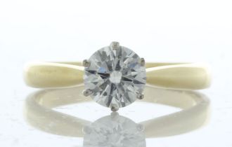 18ct Yellow Gold Single Stone LAB GROWN Diamond Ring 1.01 Carats - Valued By IDI £8,950.00 - A
