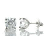 18ct White Gold LAB GROWN Diamond Earrings 4.05 Carats - Valued By IDI £47,600.00 - Two stunning