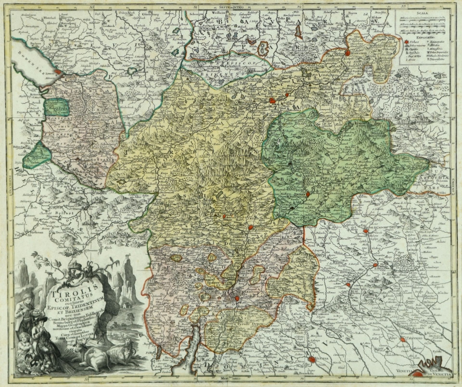 Landkarte "Tirolis Comitatus (Tirol)" - Bild 2 aus 2