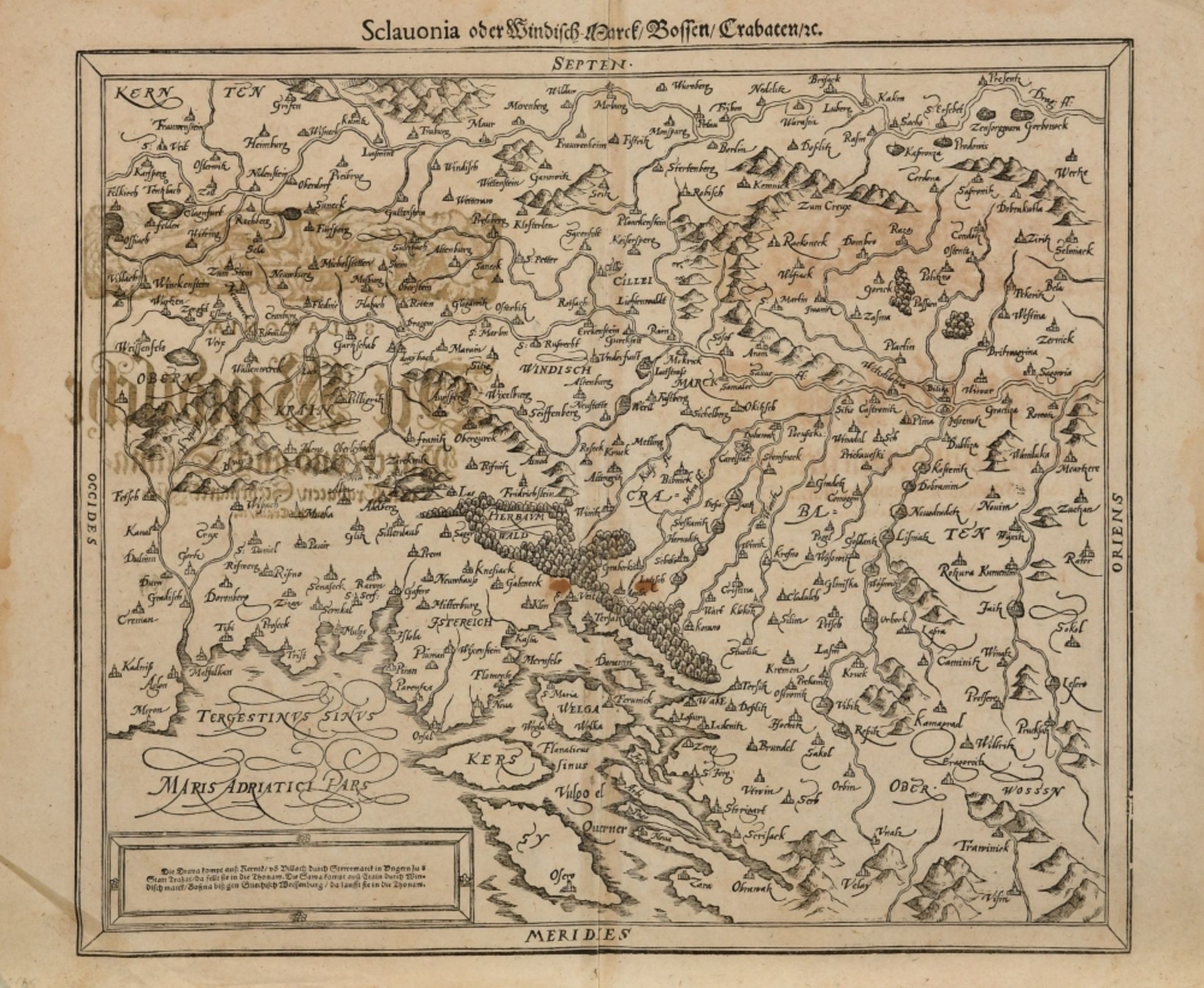 Landkarte "Sclauonia oder Windisch-Marck (Slovenien)"