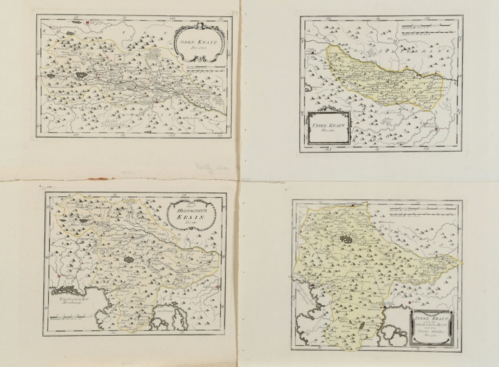 Herzogtum Krain (Slowenien), 4 Landkarten