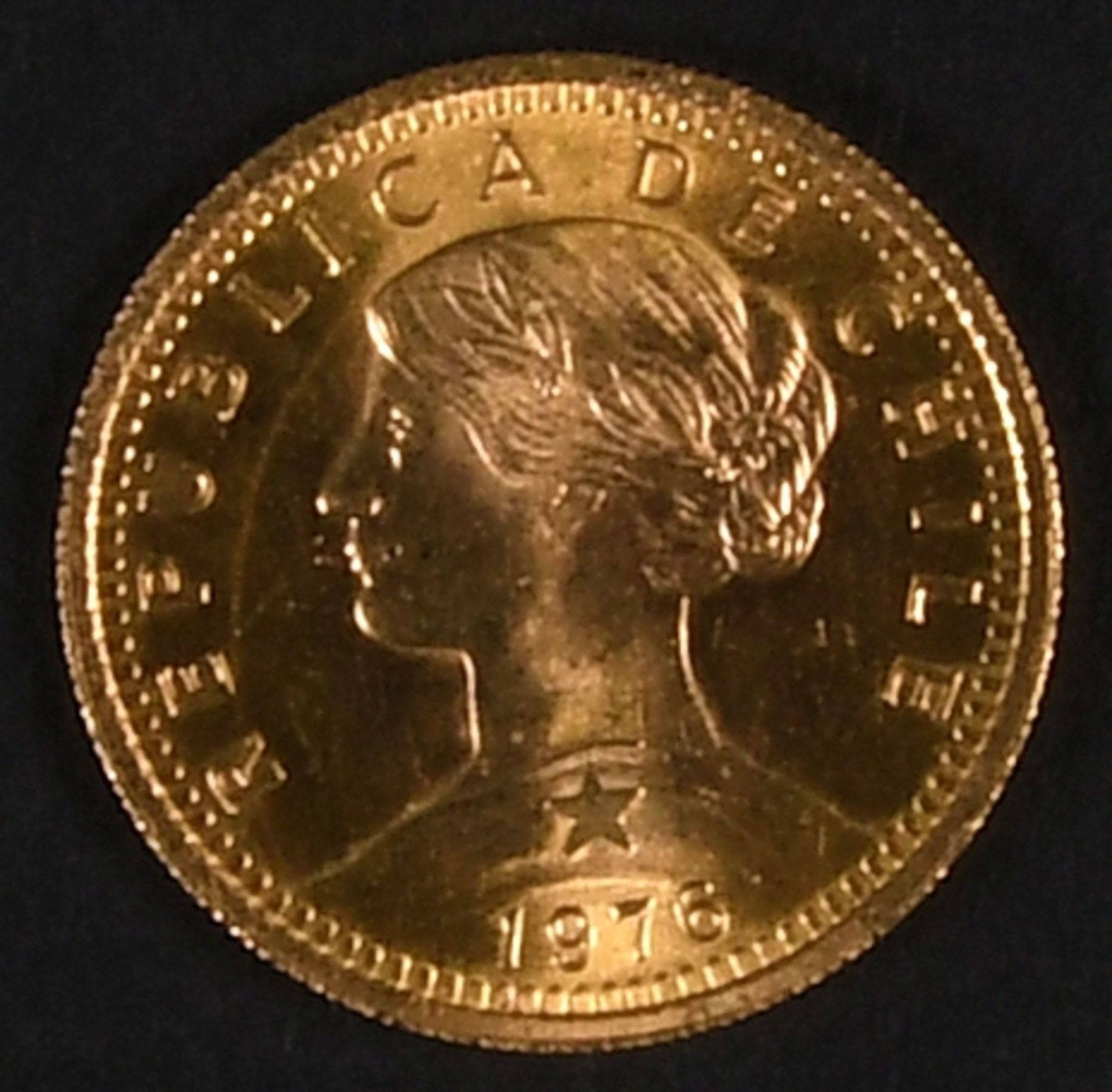 Goldmünze - 20 Pesos, Chile 1976 - Bild 2 aus 3