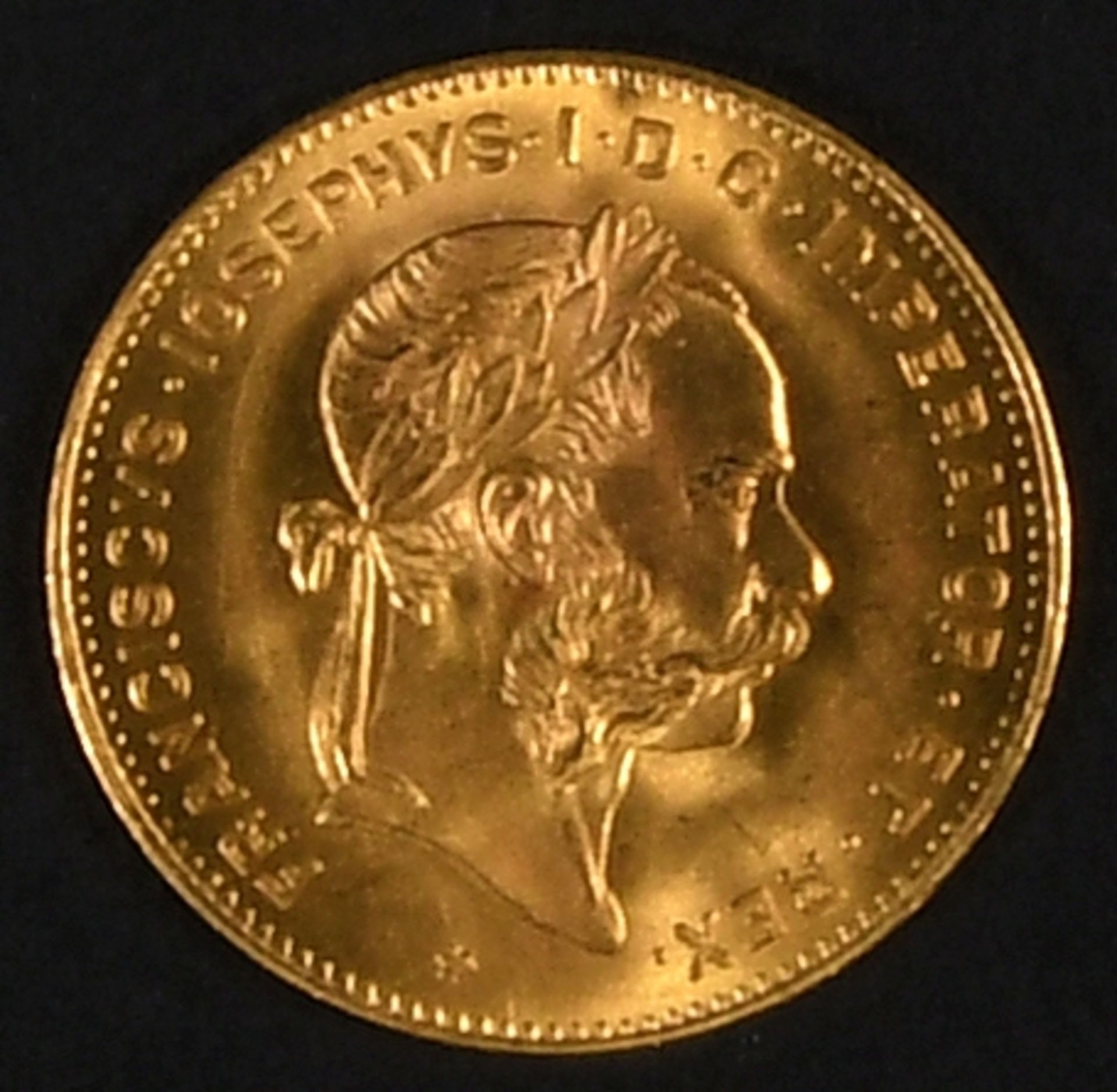 Goldmünze - 4 Florin/10 Franken, Österreich 1892 - Bild 2 aus 3