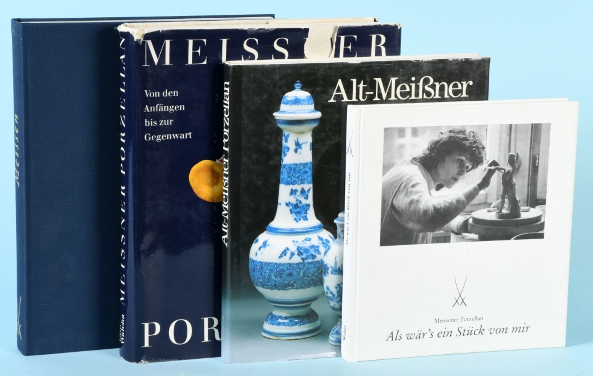 Bücher zum Thema "Porzellanmanufaktur Meissen", 4 Stück