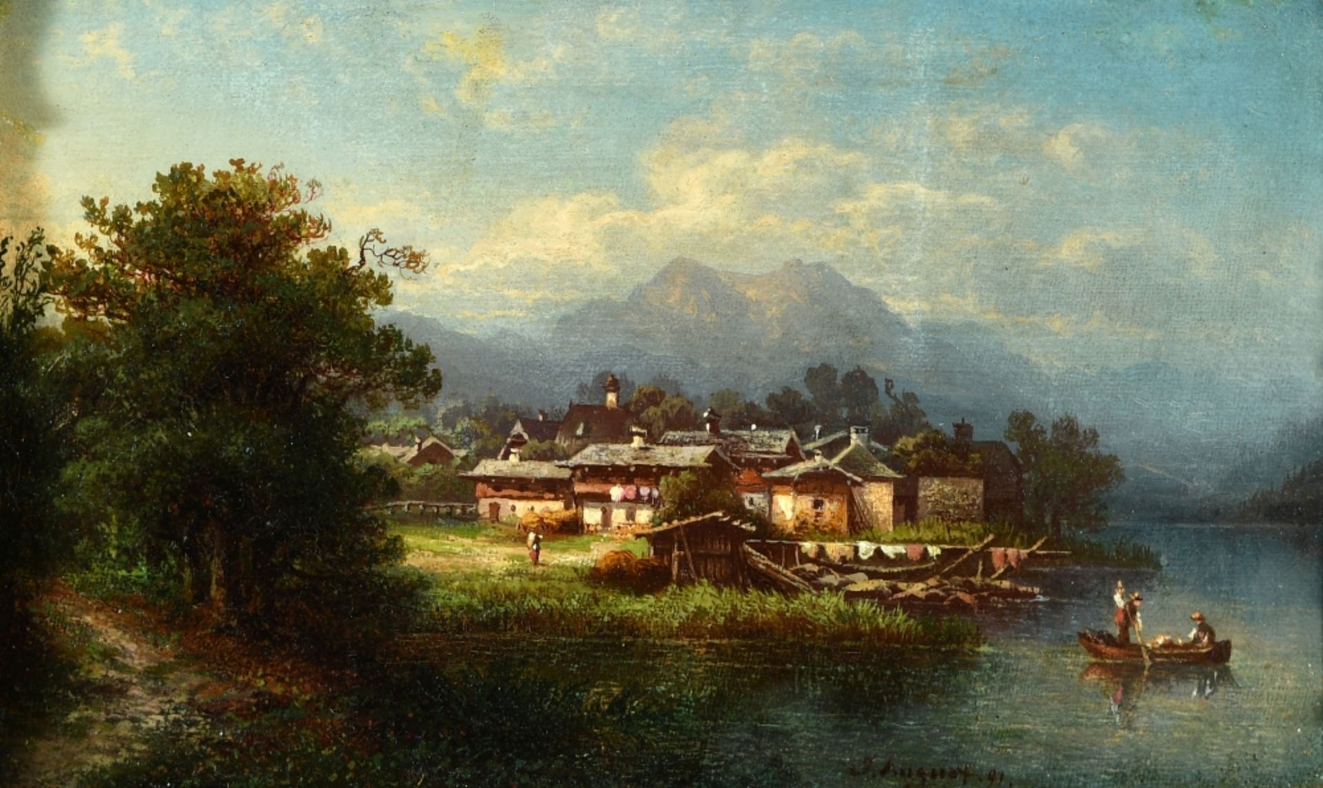 August, J., Landschaftsmaler des 19. Jh. - Image 4 of 5