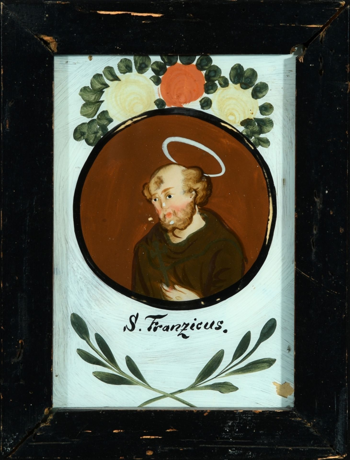 Hinterglasmalerei "S. Franzicus (Franziskus)"