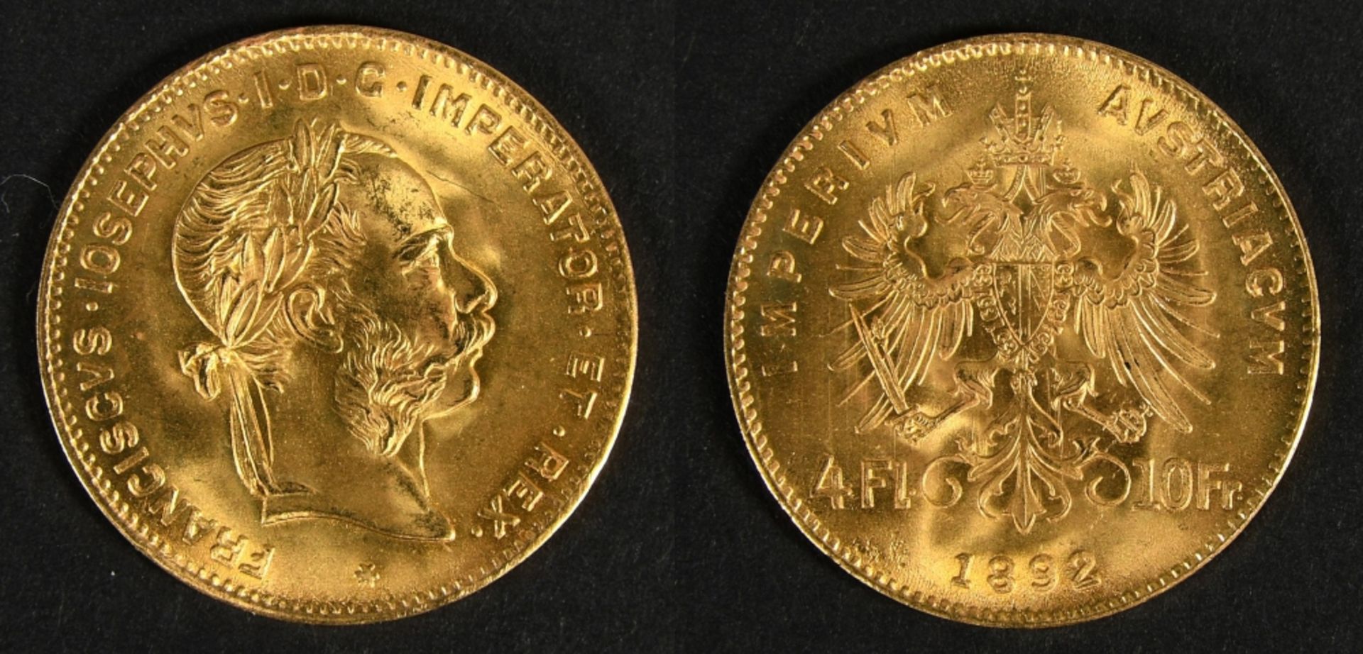 Münze - Goldmünze "4 Florin 1892"