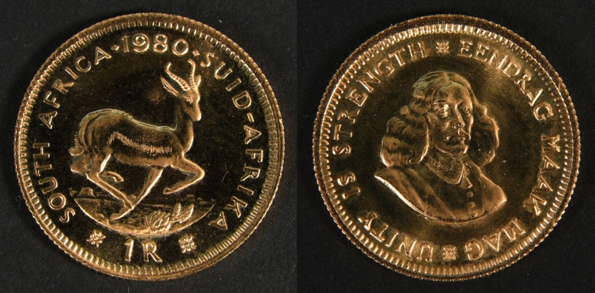 Münze - Goldmünze "1 Rand 1980"