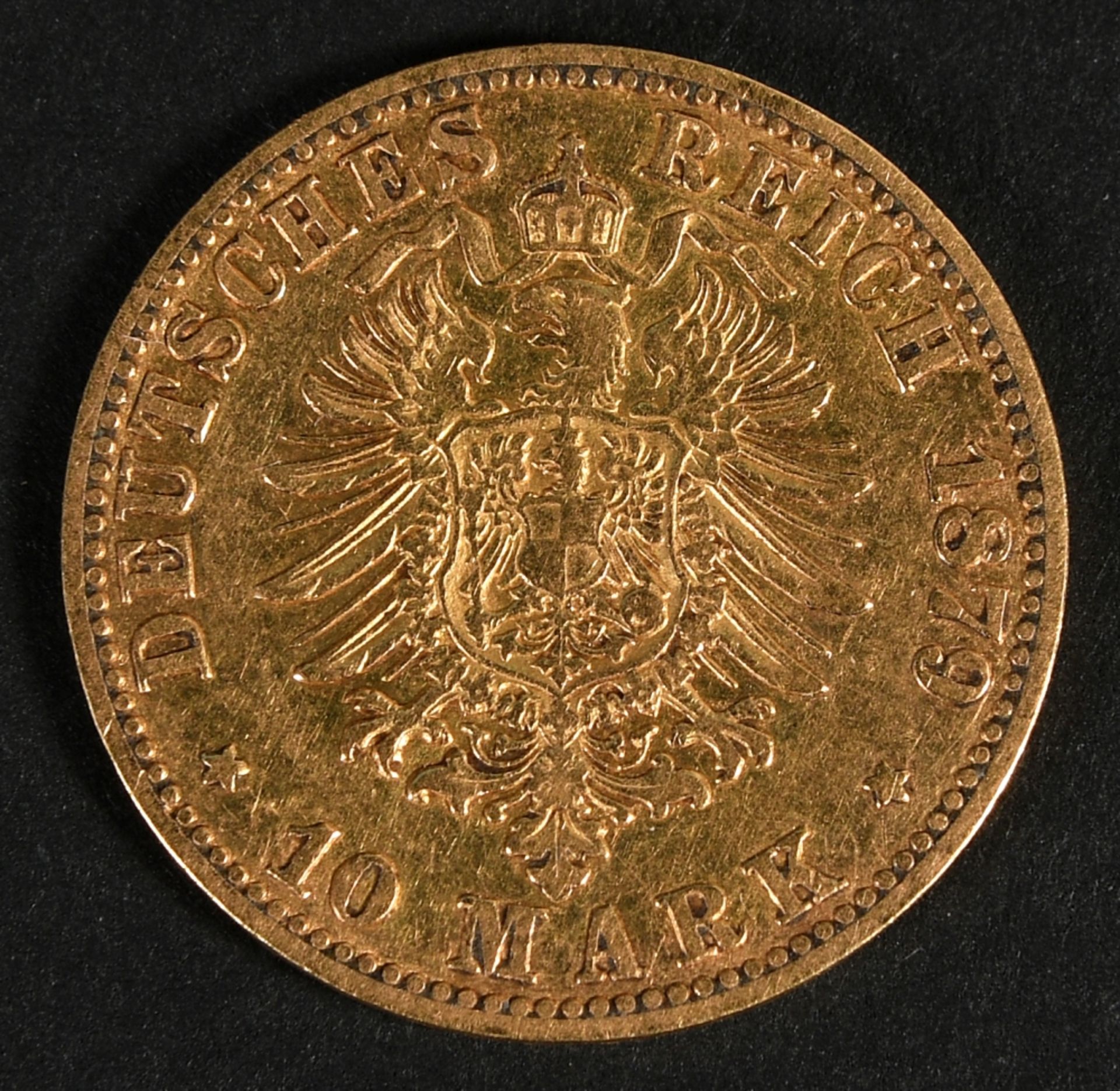 Münze - Goldmünze "10 Mark 1879" - Image 3 of 3