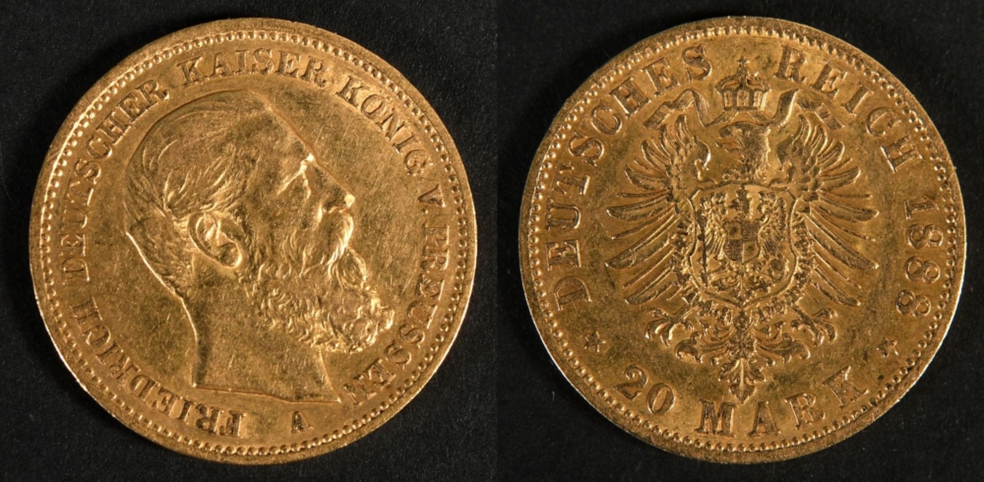 Münze - Goldmünze "20 Mark 1888"