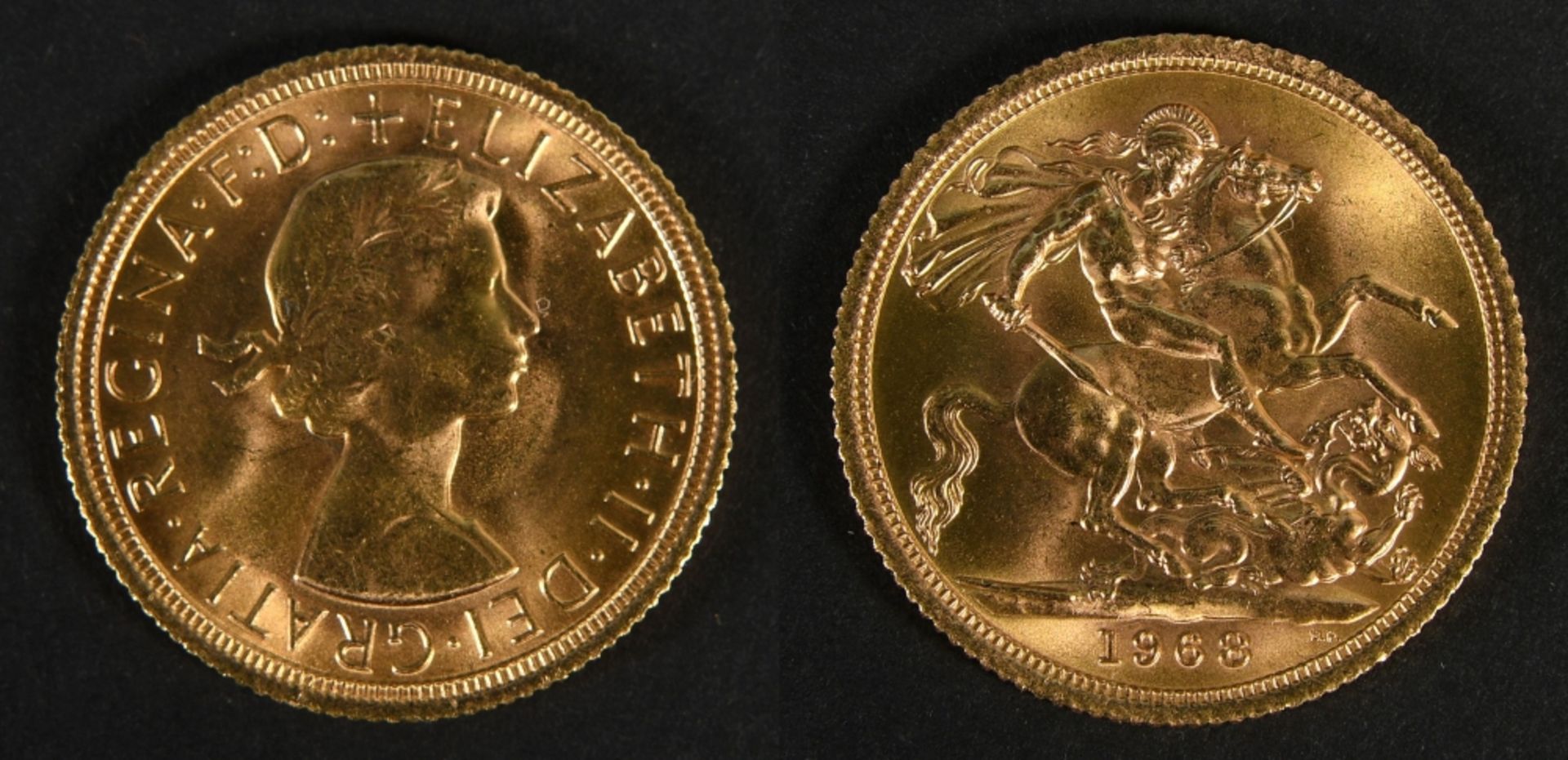 Münze - Goldmünze "1 Sovereign 1968"