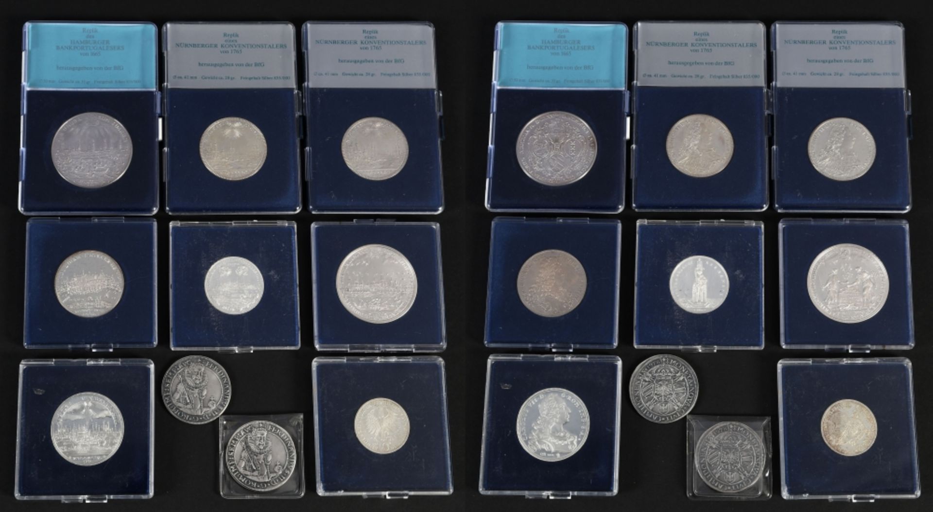 Münzen, 8 Stück - Silbermünzen