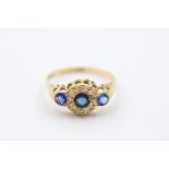 18ct gold diamond and paste ring (2.7g) size R