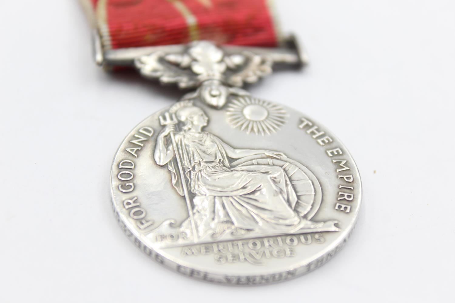 Vintage MILITARY British Empire Medal GRJ Sypher Boxed Named - Image 6 of 10