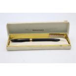 Vintage SHEAFFER Snorkel Black FOUNTAIN PEN w/ 14ct Gold Nib WRITING Boxed