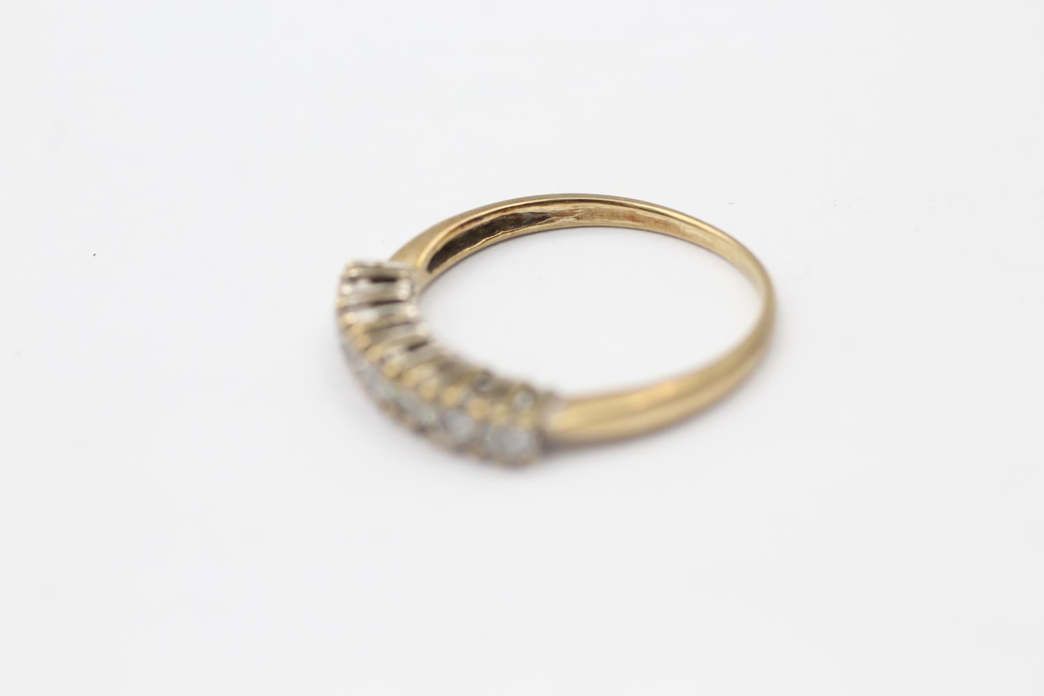 9ct gold vintage diamond dress ring (1.4g) size L - Image 3 of 5