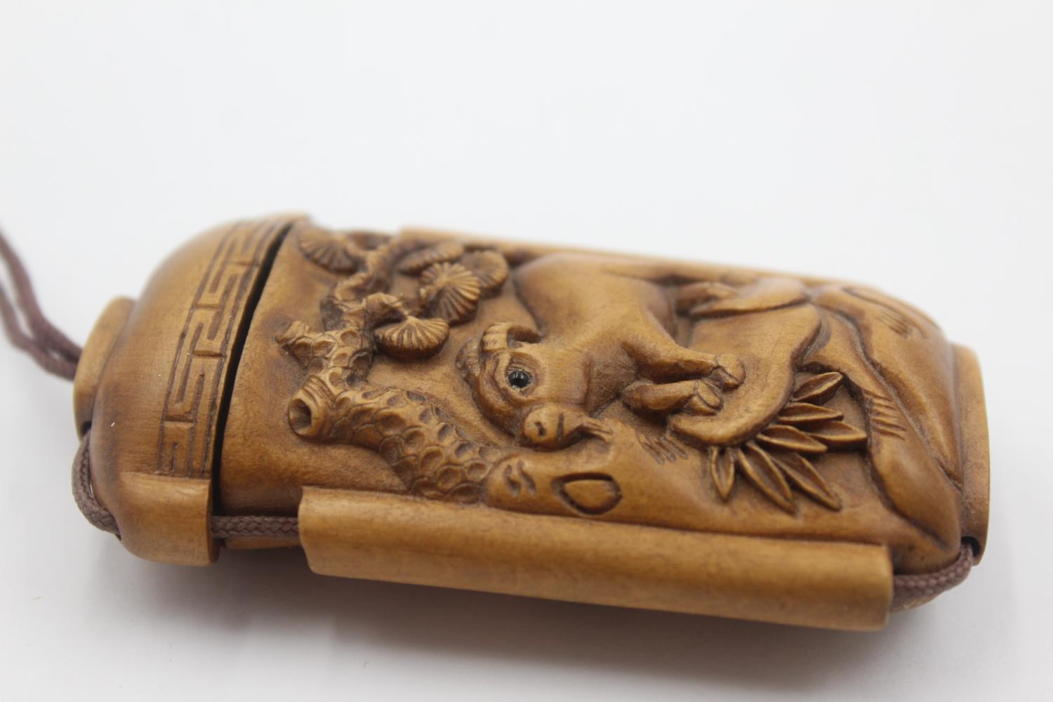 Antique / Vintage JAPANESE NETSUKE Hand Carved Miniature - Image 7 of 8