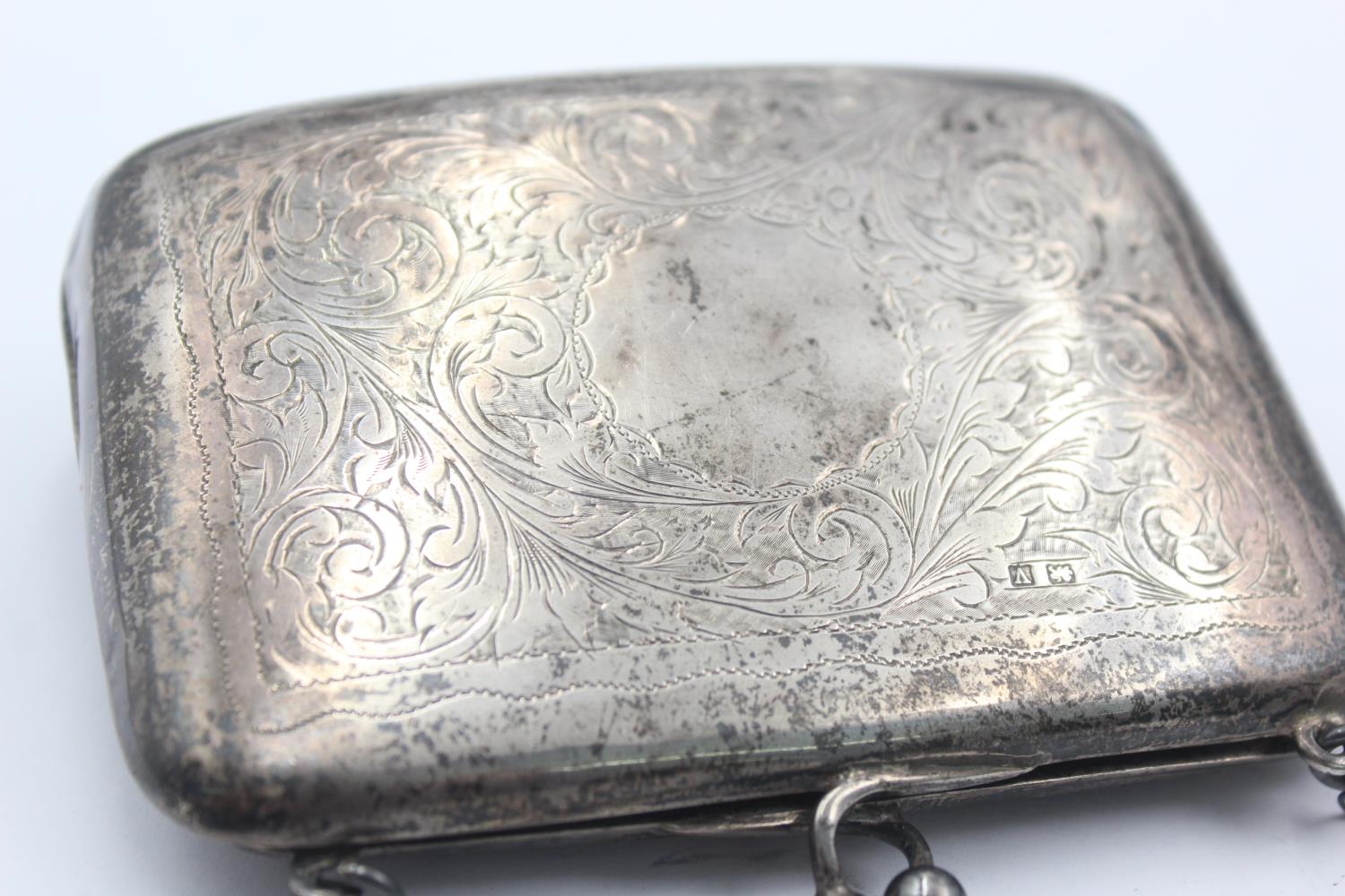 Vintage Hallmarked 1945 Birmingham STERLING SILVER Ladies Bag / Purse (153g) - Image 2 of 5