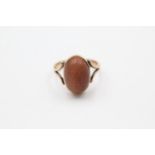 9ct gold antique goldstone ring (3.6g) size L