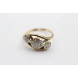 18ct gold antique old cut diamond cluster ring (3.2g) size N