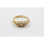 18ct gold antique old cut diamond ring (1.9g) size M