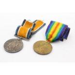 WW1 Medal Pair w/ Original Ribbons To 25750 PTE R.McHaren - Scottish Rifles