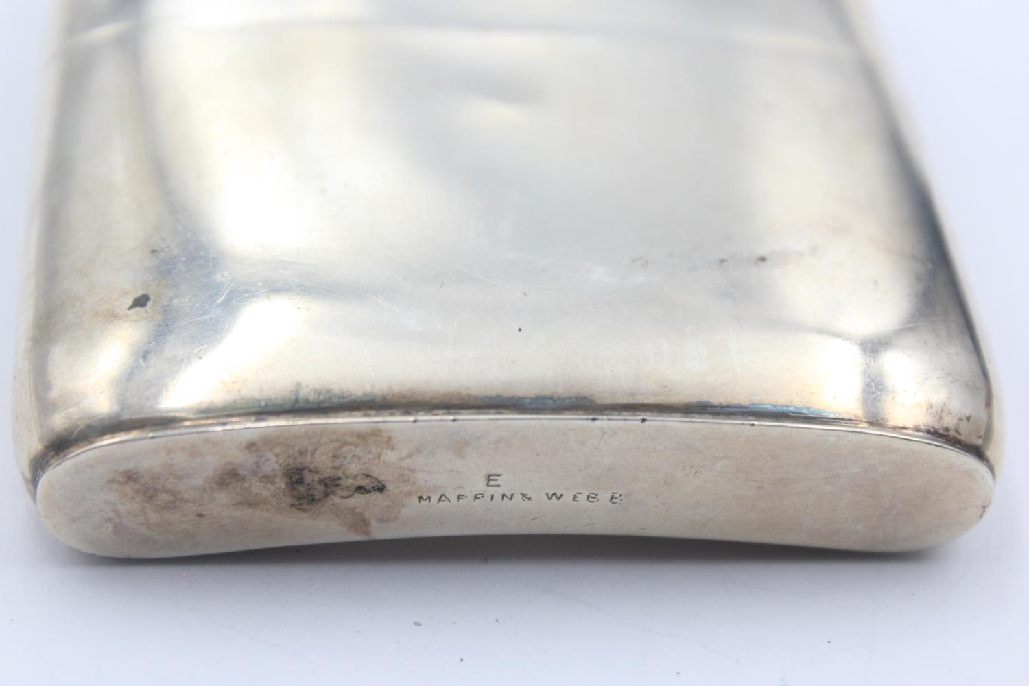 Antique Hallmarked 1917 Birmingham STERLING SILVER Hip Flask (160g) - Image 4 of 6