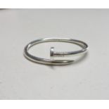 The famous nail bangle cartier style in 925 silver