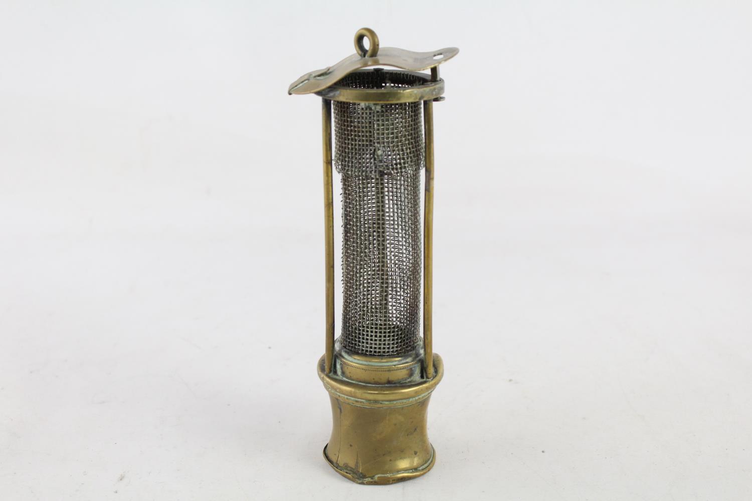 Vintage Brass STEPHENSON MINER'S SAFETY LAMP E. Thomas Aberdare