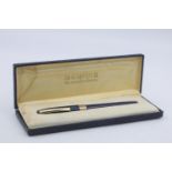 CHALKED MARKED Vintage SHEAFFER Navy FOUNTAIN PEN w/ 14ct Gold Nib WRITING