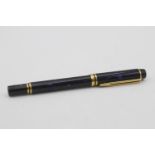 WATERMAN Ideal Blue Lacquer FOUNTAIN PEN w/ 18ct Gold Nib WRITING