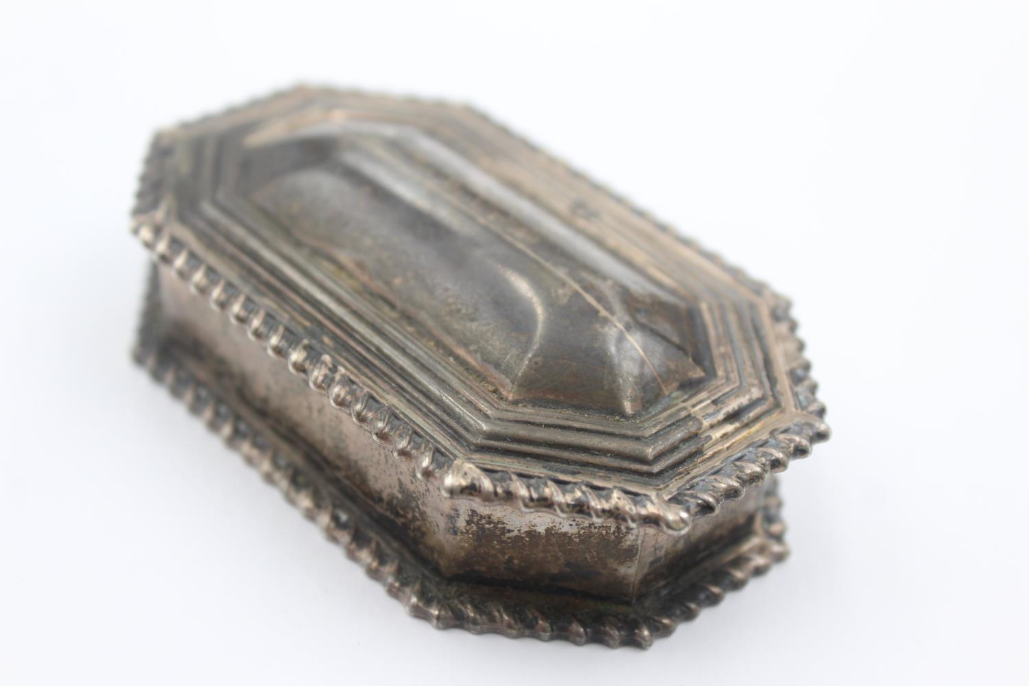 Antique Hallmarked 1876 Birmingham STERLING SILVER Snuff / Trinket Box (67g) - Image 2 of 5