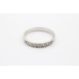 .900 platinum and diamond half eternity ring (3.2g) size L