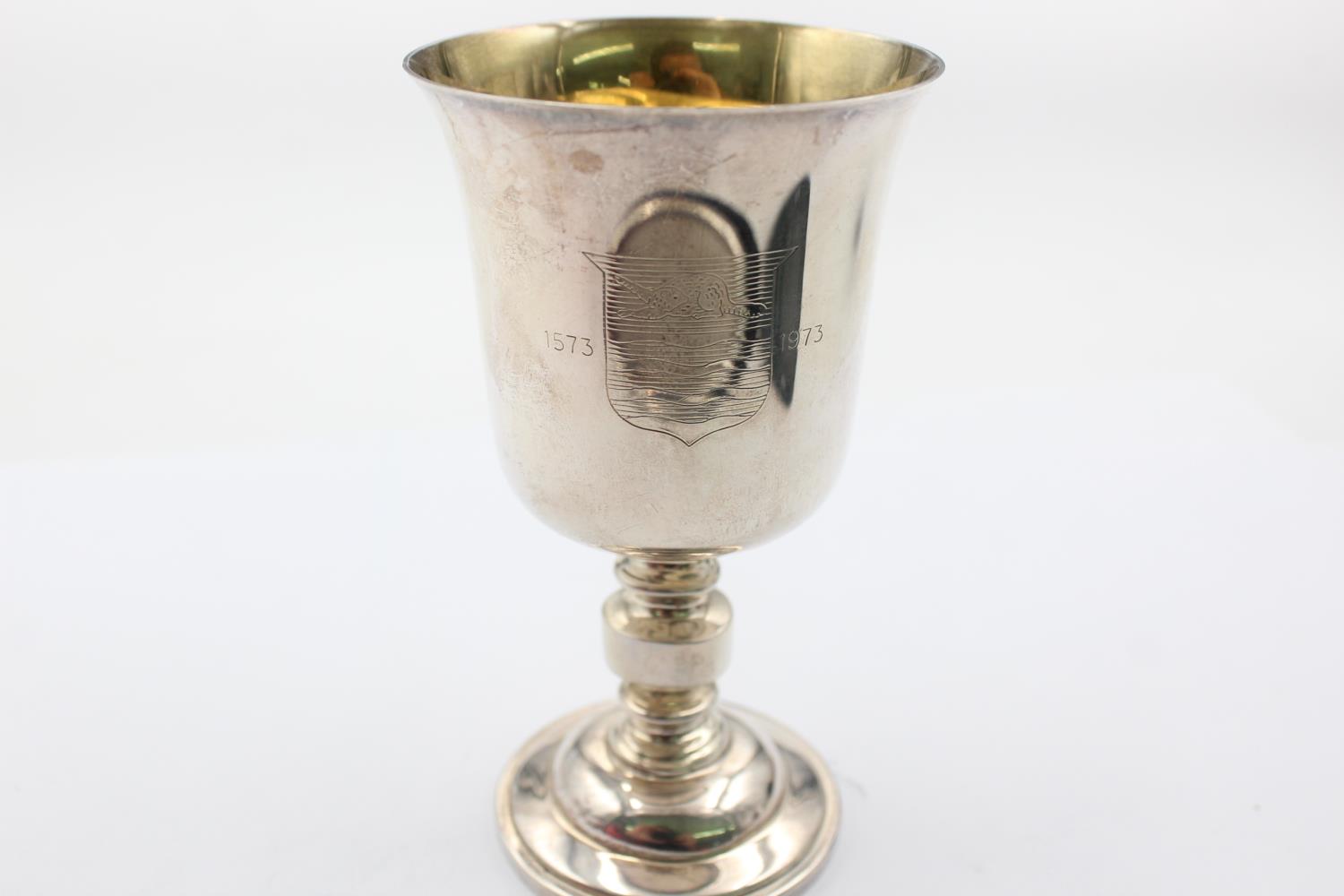 Vintage Hallmarked 1972 Birmingham STERLING SILVER Plain Chalice / Cup (181g)