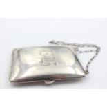 Antique / Vintage Stamped .925 STERLING SILVER Ladies Coin Purse / Bag (68g)