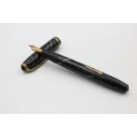 Vintage CONWAY STEWART No.28 Black FOUNTAIN PEN w/ 14ct Gold Nib WRITING