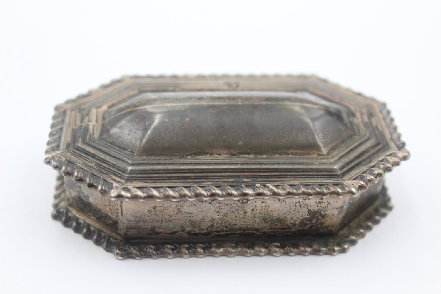 Antique Hallmarked 1876 Birmingham STERLING SILVER Snuff / Trinket Box (67g)