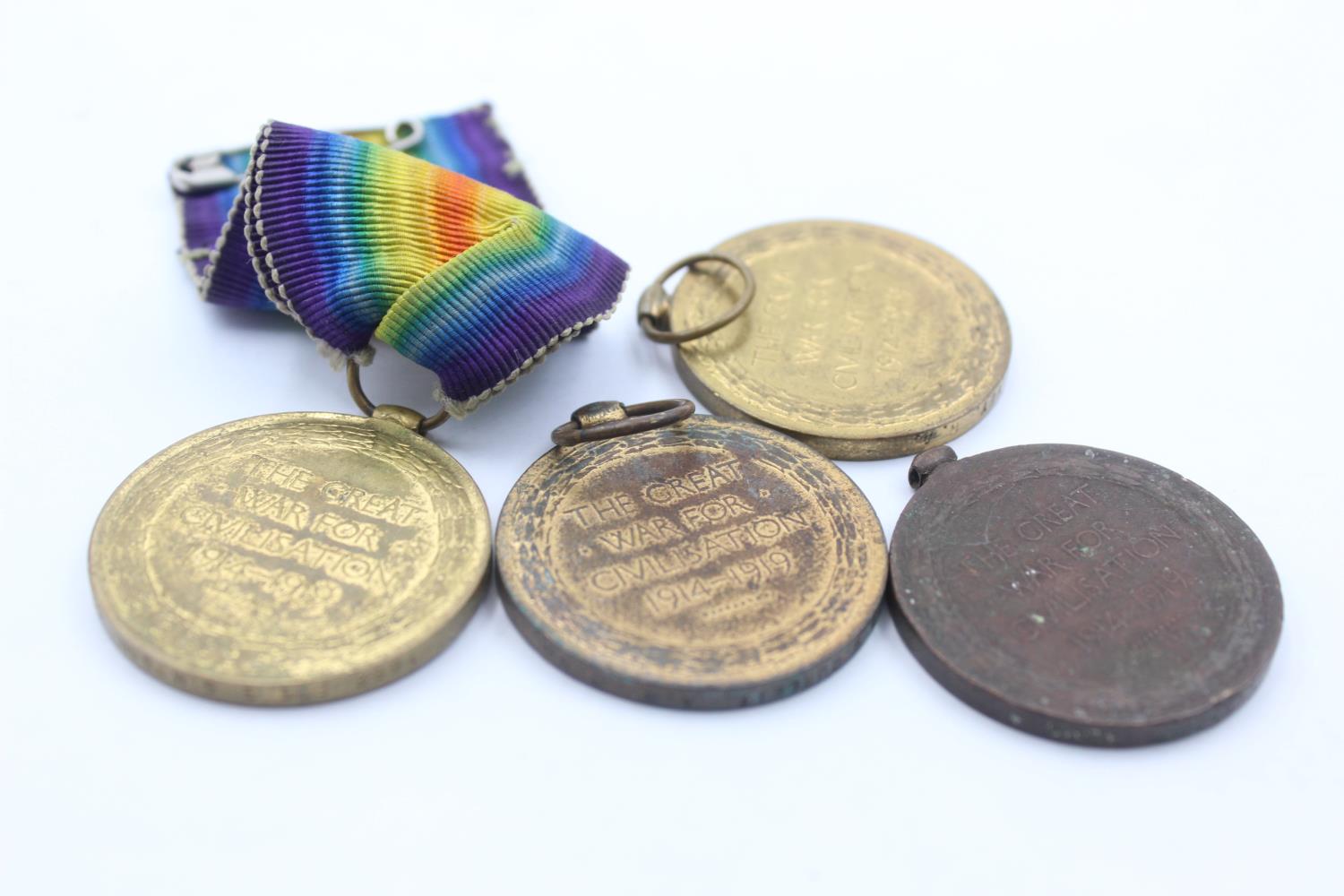 4 x WW1 Victory MEDALS Named Inc To 1882 PTE E.Simpson - Cheshire Regiment Etc - Image 6 of 7