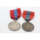 2 x GV.I Imperial Service Medals Named Inc To Stanley Richard Mortimore Etc
