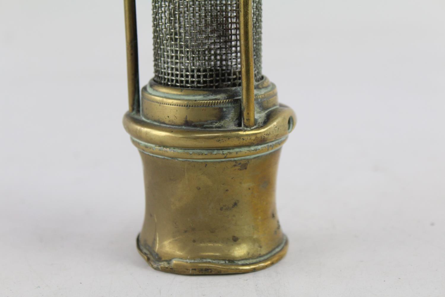 Vintage Brass STEPHENSON MINER'S SAFETY LAMP E. Thomas Aberdare - Image 3 of 4