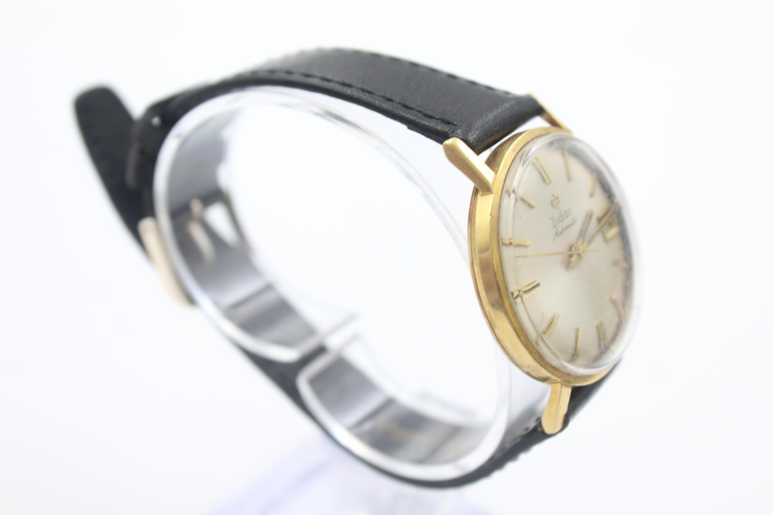 Vintage ZODIAC 18ct Gold Cased Wristwatch AUTOMATIC WORKING (36g) - Image 5 of 5