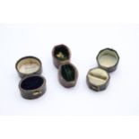 3 X Antique Victorian Fitted Ring Boxes